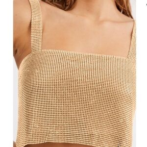 Elegant Gold Women's Top